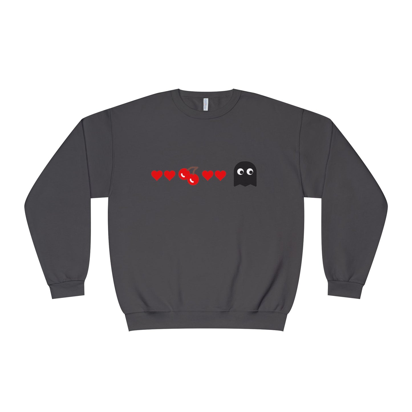 Couples Pacman Ghost Hearts Valentine Sweatshirt