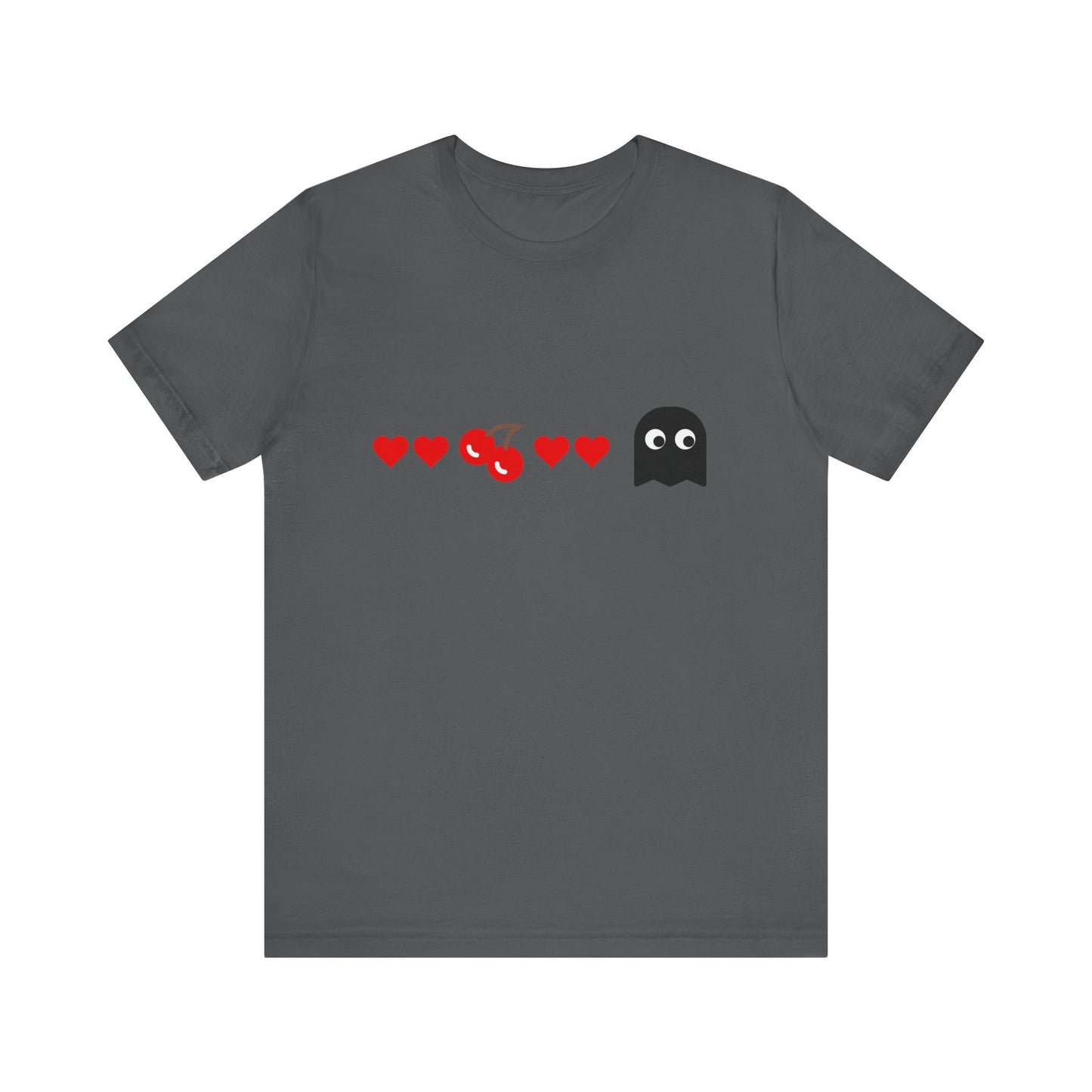 Couples Pacman Ghosts Hearts Valentines Tee