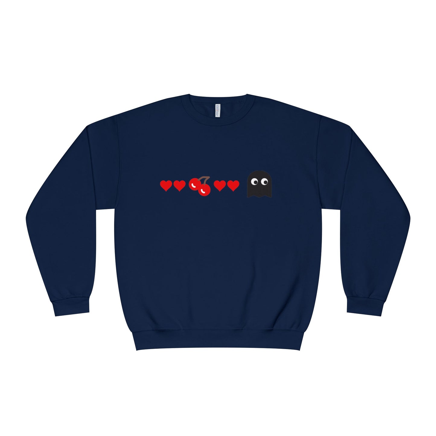 Couples Pacman Ghost Hearts Valentine Sweatshirt