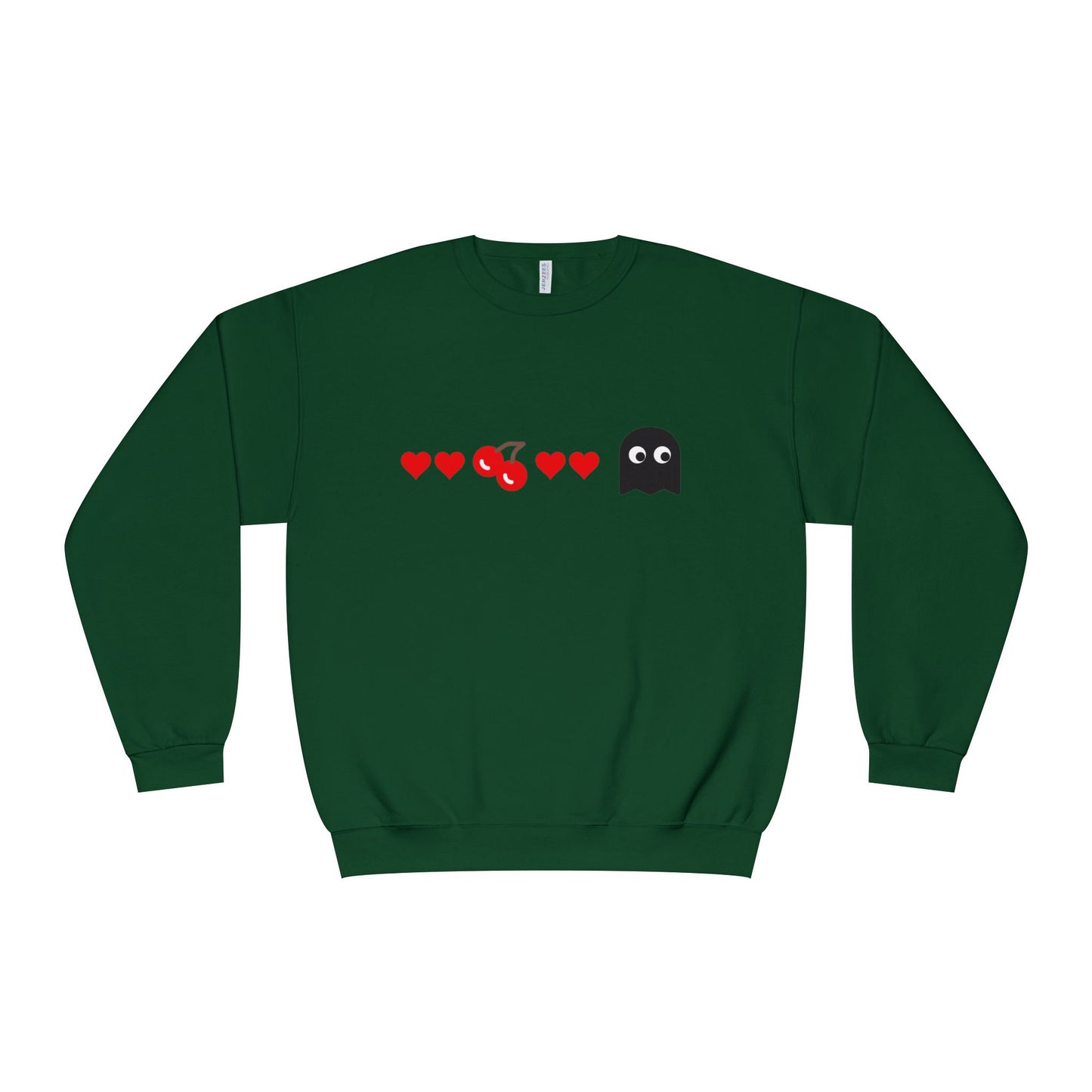 Couples Pacman Ghost Hearts Valentine Sweatshirt