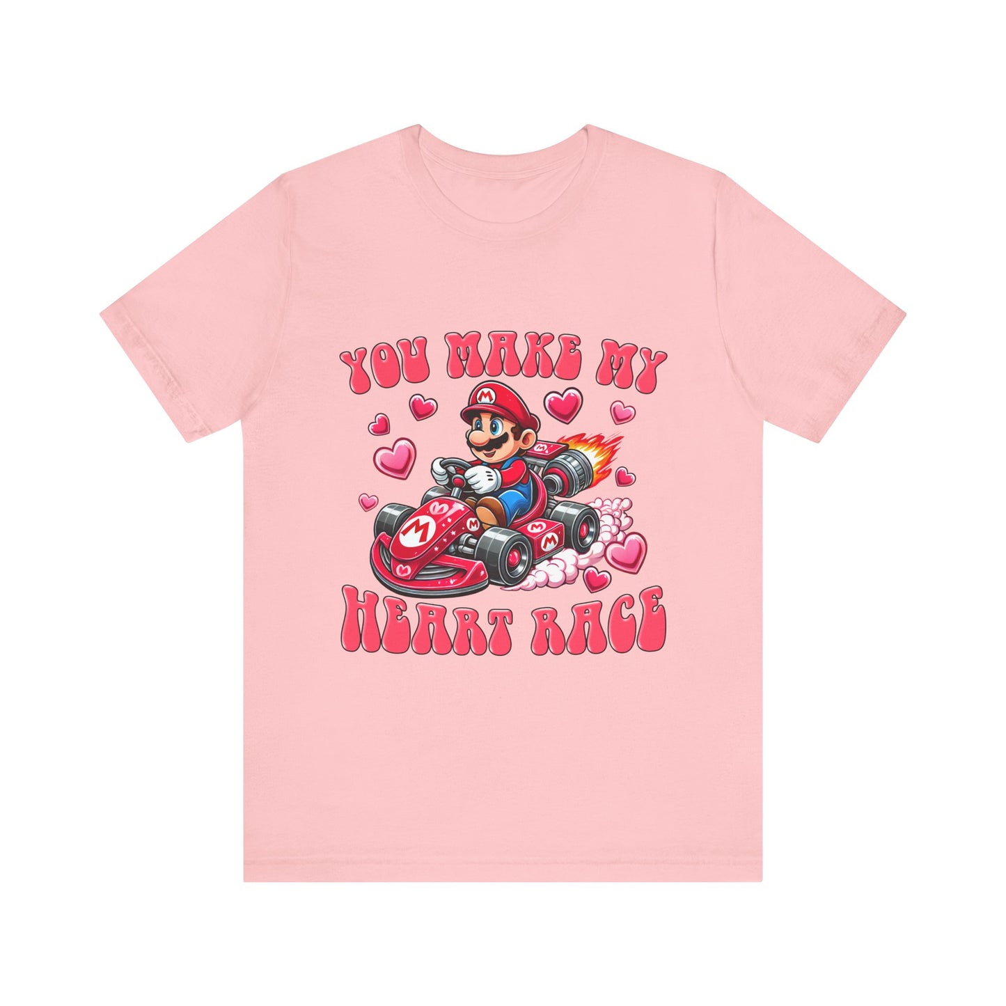 Heart Race Valentines Day Tee