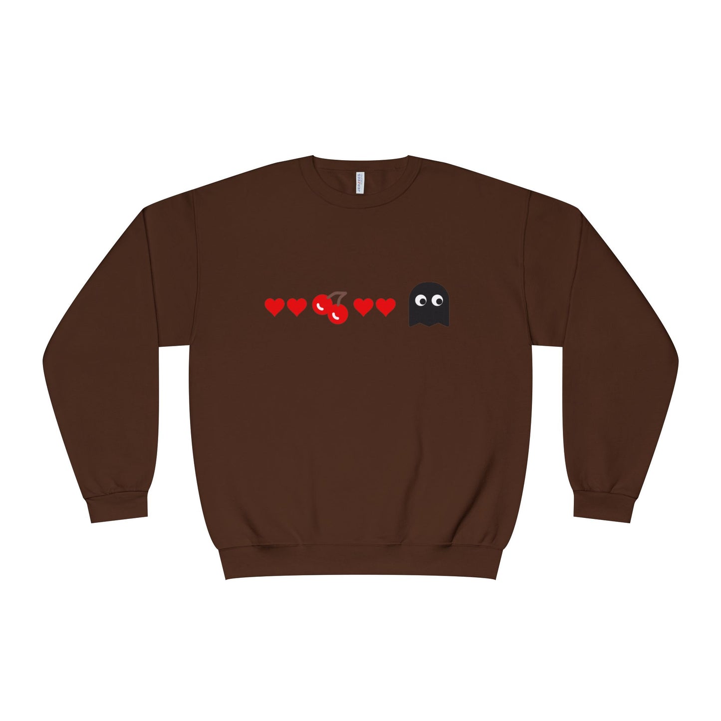 Couples Pacman Ghost Hearts Valentine Sweatshirt