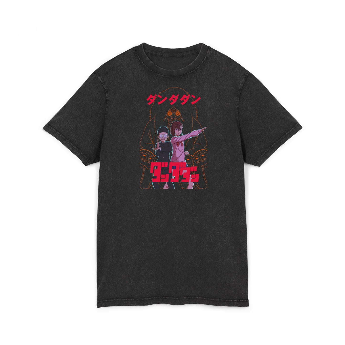 DanDaDan Anime Acid Washed Graphic Tee - Retro Style