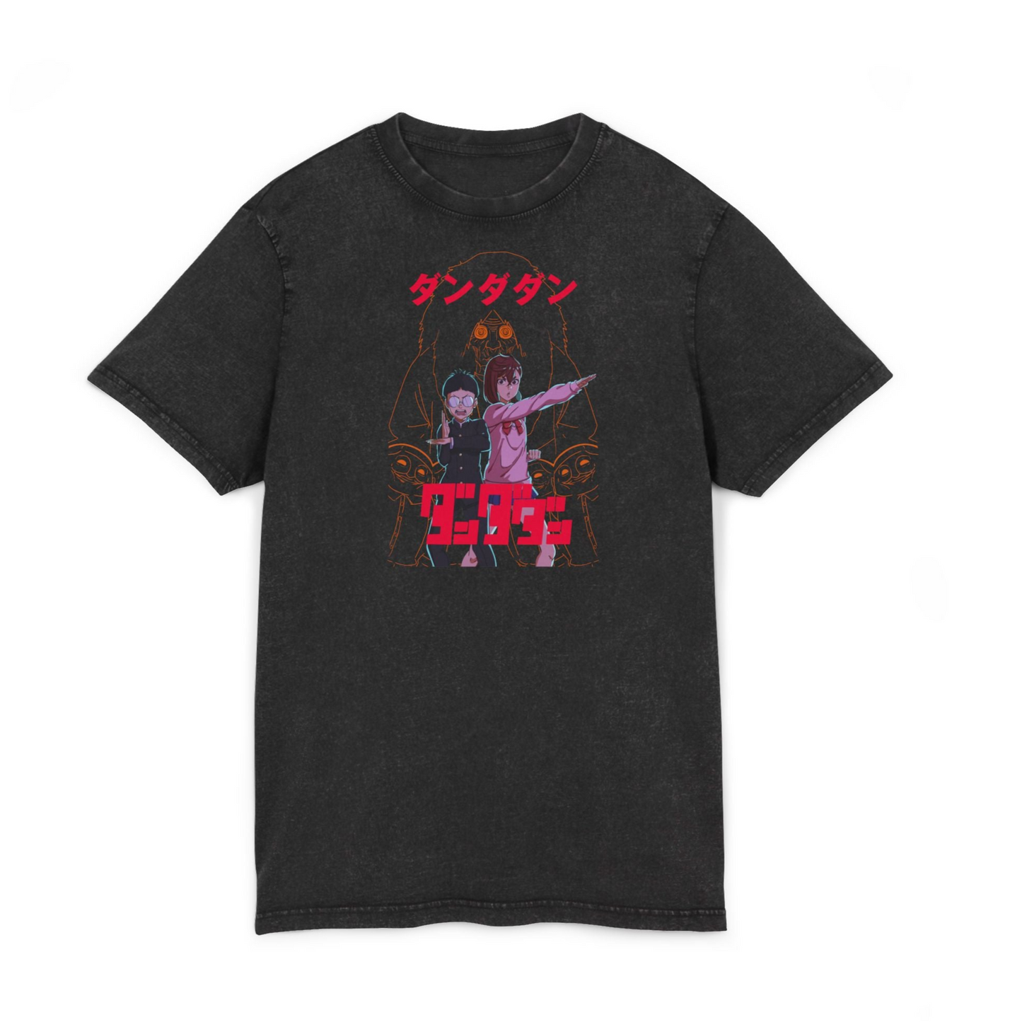 DanDaDan Anime Acid Washed Graphic Tee - Retro Style