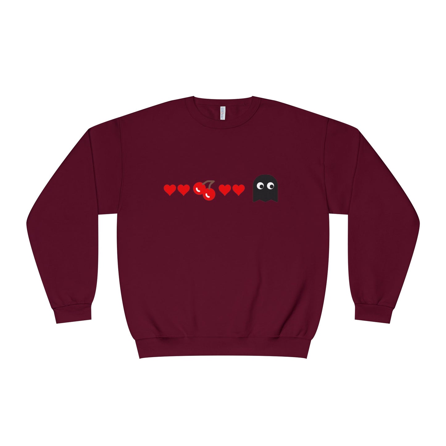 Couples Pacman Ghost Hearts Valentine Sweatshirt