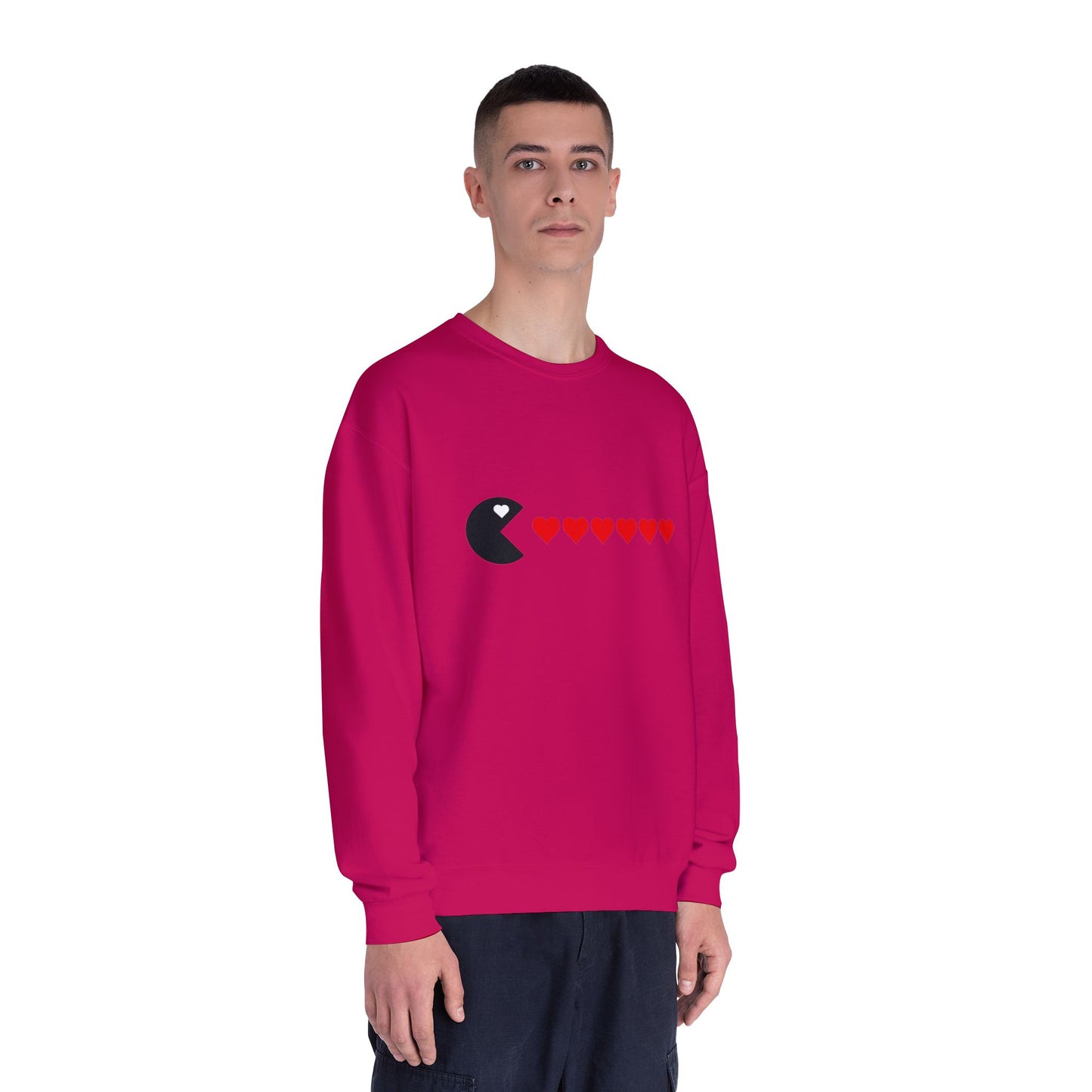 Couples Pacman Hearts Valentine Sweatshirt