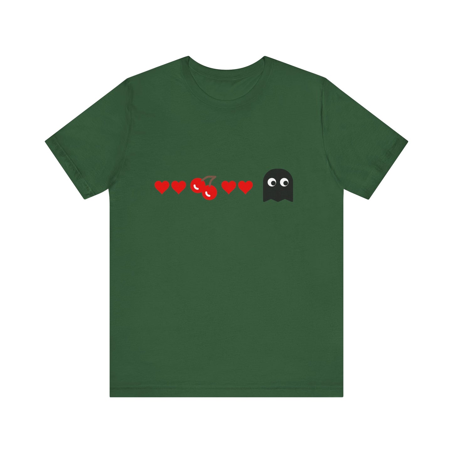 Couples Pacman Ghosts Hearts Valentines Tee