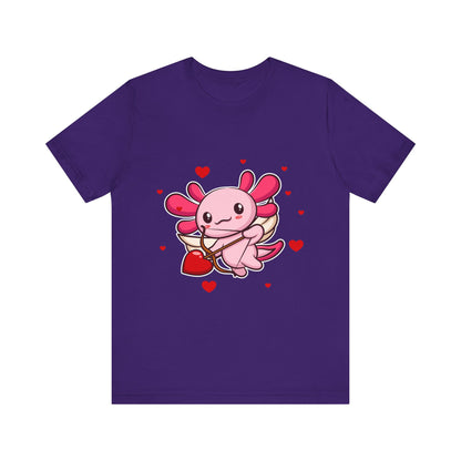 Cupid Axolotl Hearts Valentines Day Tee