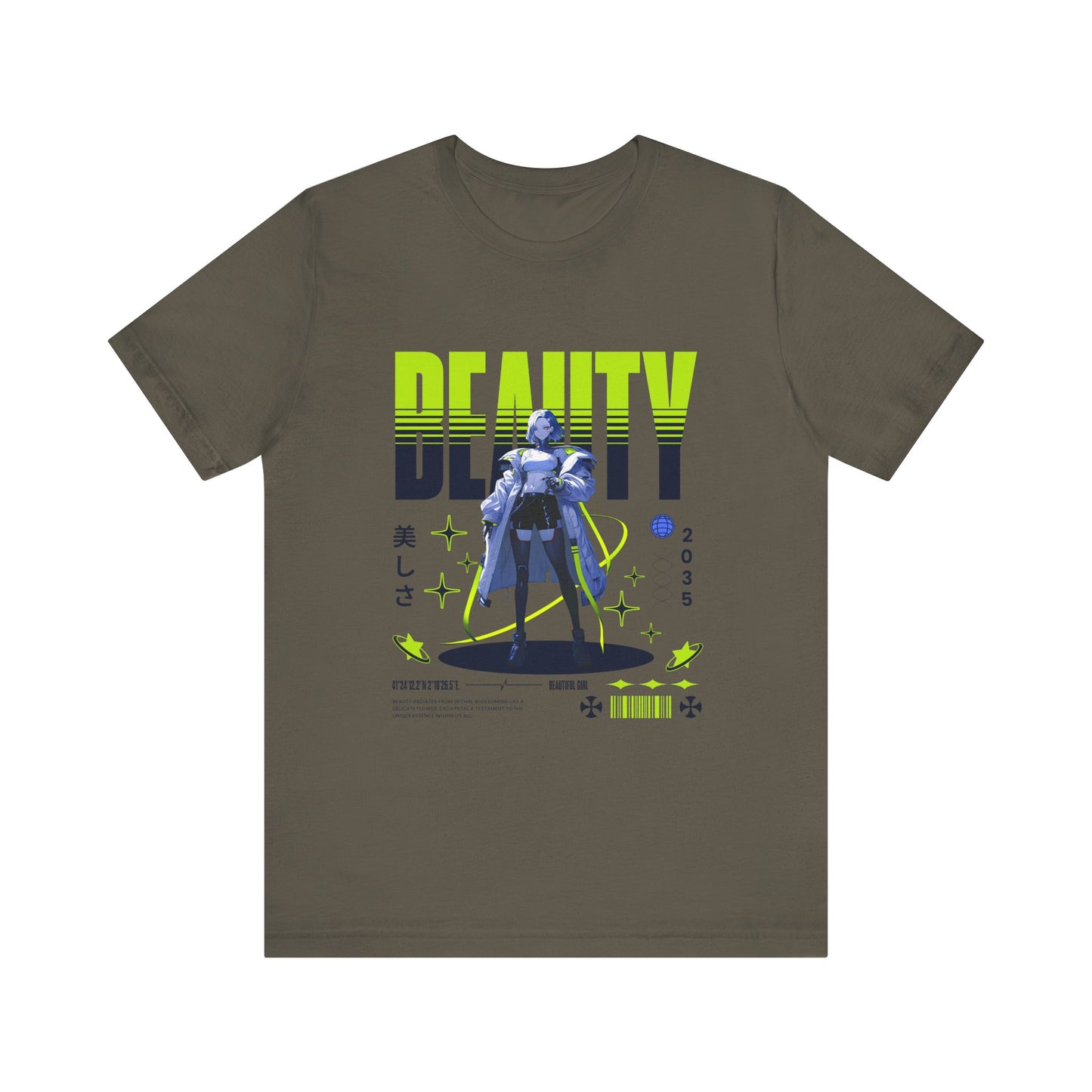 Beauty 2035 Anime Girl Tee