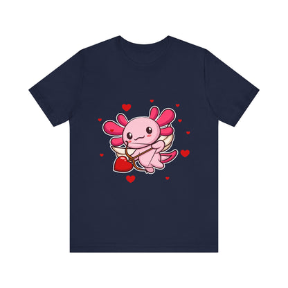 Cupid Axolotl Hearts Valentines Day Tee